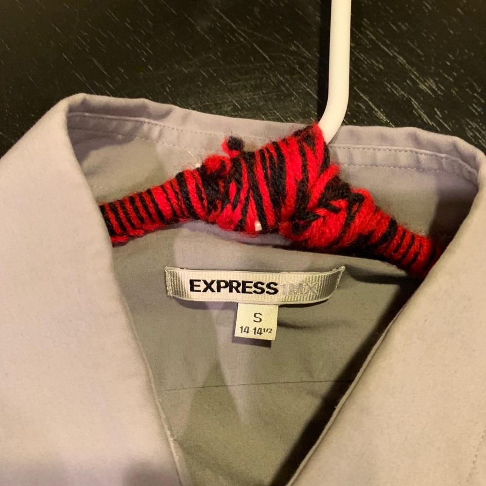 Express Button Up Grey Size Small - image 3